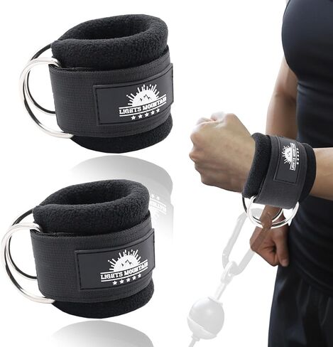 Wrist Cuffs for Cable Machines – Padded & Adjustable Straps for Lateral Raises, Tricep Pushdowns & Strength Training in Saudi Arabia