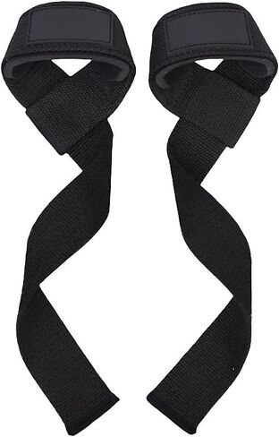 2 PCS Lifting Wrist Straps for Weightlifting, Weight Lifting Straps Gym Grip Power Workouts Lifting Straps Padded Cotton Men Women Wrap Lift Deadlift Straps Hard Pull Exercise in Saudi Arabia