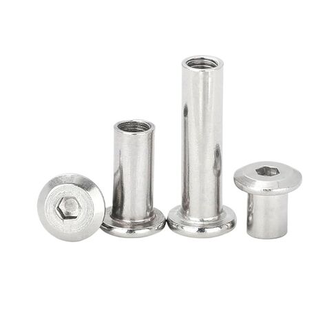 1/10pcs M2 M3 M4 M5 M6 M8 M10 304 Stainless Steel Flat Hex Hexagon Socket Head Furniture Rivet Connector Insert Joint Sleeve Nut(5pcs M3x4,L 15mm) in Saudi Arabia