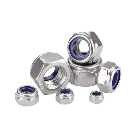 Fine Thread M5 M6 M7 M8 M10 M12 M14 M16 Pitch 0.5~1.5mm 304 Stainless Steel Nylon Insert Lock Nut Hexagon Self-Locking Locknut(5pcs M10x1) in Saudi Arabia