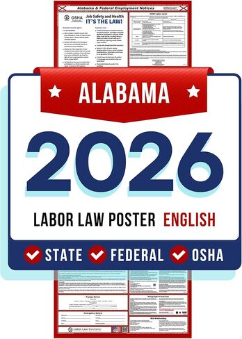 2025 California State and Federal Labor Law Poster, Space-Saver Slim Design, All-in-One Mandatory Notices Included, Eco-Friendly Premium Paper - English + Spanish 16"x40" in Saudi Arabia