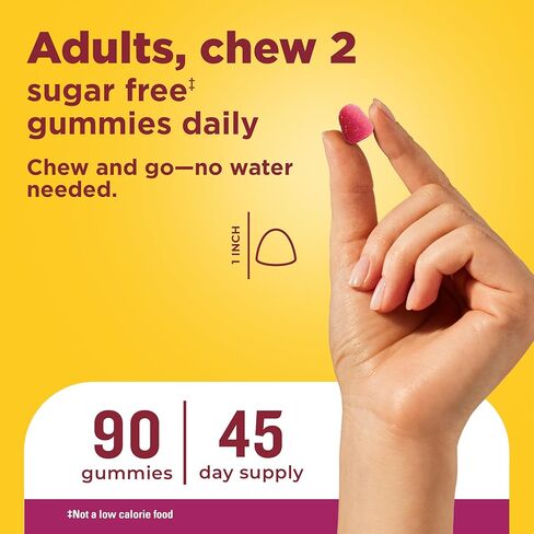 Nature Made Zero Sugar Multivitamin Women's Gummies, Bone & Immune Support, Aspartame Free, 90 Sugar Free Multivitamin Gummies, 45 Day Supply in Saudi Arabia