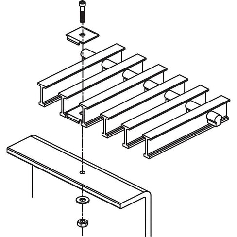Grating Clip, 316 Stainless Steel, PK25 in Kuwait