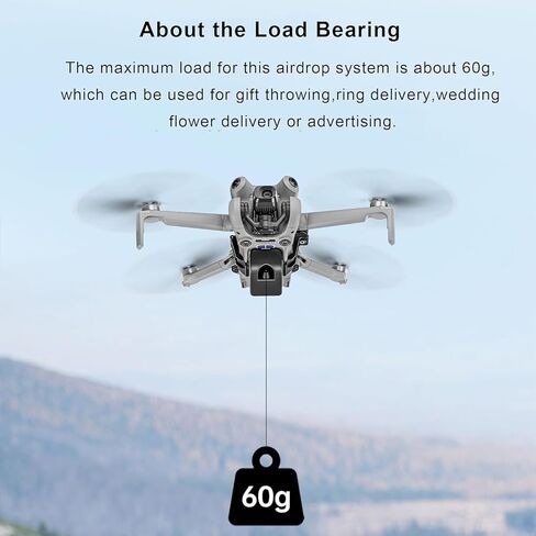 نظام Mini 4 Pro Airdrop، جهاز نقل سريع لتوصيل الحمولة الصافية، طائرة الزفاف بدون طيار لصيد الأسماك، البحث والإنقاذ لملحقات الطائرة بدون طيار DJI Mini 4 Pro in Kuwait