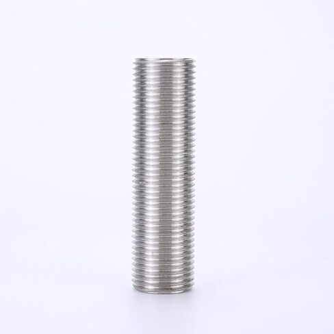 Stainless Steel Full Thread Nipple Barrel Pipe Fitting, 1/4" 3/8" 1-1/4" 1-1/2" 1/2" 3/4" 2-1/2" 2" 1" 50/75/100mm Long Hollow Dental Tube (1) in Saudi Arabia