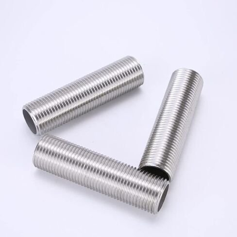 Stainless Steel Full Thread Nipple Barrel Pipe Fitting, 1/4" 3/8" 1-1/4" 1-1/2" 1/2" 3/4" 2-1/2" 2" 1" 50/75/100mm Long Hollow Dental Tube (1) in Saudi Arabia
