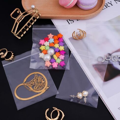 3 x 4 inch 2 mil Storage Bags, 100pcs Plastic Bags, Resealable Small Clear Zip Bag for Jewelry Candy Small Business Storage in Saudi Arabia