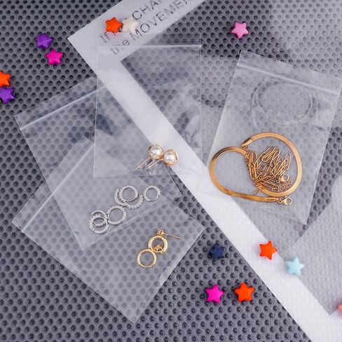 3 x 4 inch 2 mil Storage Bags, 100pcs Plastic Bags, Resealable Small Clear Zip Bag for Jewelry Candy Small Business Storage in Saudi Arabia
