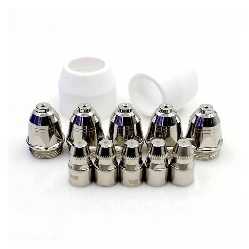 25Pcs Welding Nozzles Wear Parts Set Ceramic Cap Plasma Cutting Machine Suitable for All P-80 Torches Nozzle in Saudi Arabia