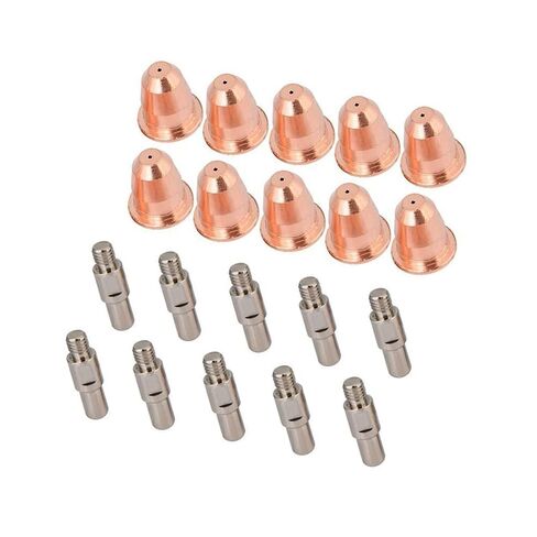 10Pcs PR0110 Electrode + 10pcs PD0116-08 Nozzles for Carbon Steel Cutting Welding Accessories for S25 S45 Plasma Cutter Torch Nozzle in Saudi Arabia