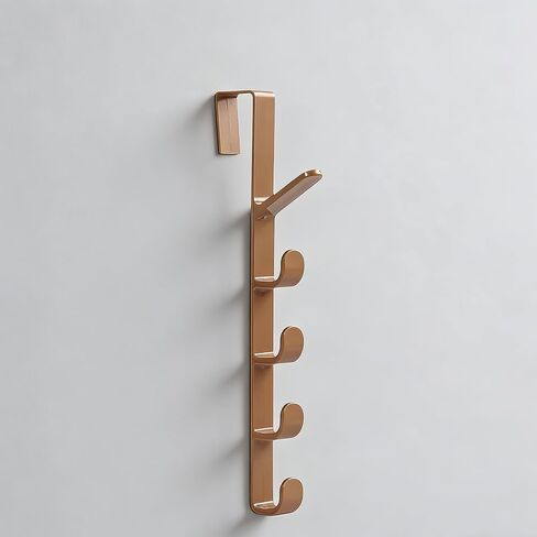 1pc Over The Door Hooks, Multi-Purpose Wallet and Clothes Rack for Bedroom and Home Organization, Brown in Saudi Arabia