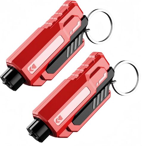 Window Breaker and Seatbelt Cutter Keychain,2 in 1 Car Safety Hammer Glass Break Under Water,Emergency Window Punch Escape Tool for Vehicle (3, redgreenorange) in Kuwait