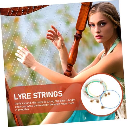 VANZACK 15 قطعة جودة Lyre القيثارة سلاسل الآلات الموسيقية الوترية اللفة القيثارة سلاسل استبدال عدة in Saudi Arabia