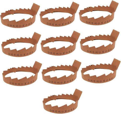 Vaguelly 10Pcs Guzheng Code Paper Placement Diagrams Light Brown Code Installation Guide for Zheng Instruments Accurate Positioning Aid for Guzheng Players in Saudi Arabia