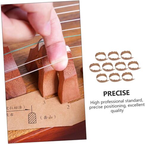 Vaguelly 10Pcs Guzheng Code Paper Placement Diagrams Light Brown Code Installation Guide for Zheng Instruments Accurate Positioning Aid for Guzheng Players in Saudi Arabia