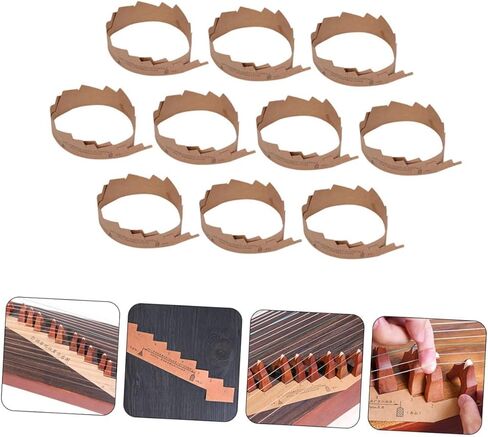 Vaguelly 10Pcs Guzheng Code Paper Placement Diagrams Light Brown Code Installation Guide for Zheng Instruments Accurate Positioning Aid for Guzheng Players in Saudi Arabia