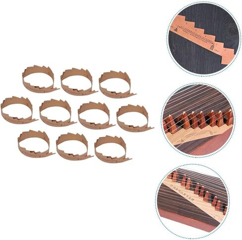 Vaguelly 10Pcs Guzheng Code Paper Placement Diagrams Light Brown Code Installation Guide for Zheng Instruments Accurate Positioning Aid for Guzheng Players in Saudi Arabia