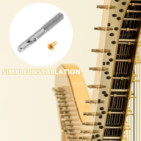 BESPORTBLE 1set Professional Harp Tuning Peg Metal String Pegs for Accurate Sound Retention Stability Includes Harp Fastening Nails Essential Replacement Accessory for Musicians in Saudi Arabia