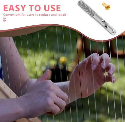 BESPORTBLE 1set Professional Harp Tuning Peg Metal String Pegs for Accurate Sound Retention Stability Includes Harp Fastening Nails Essential Replacement Accessory for Musicians in Saudi Arabia