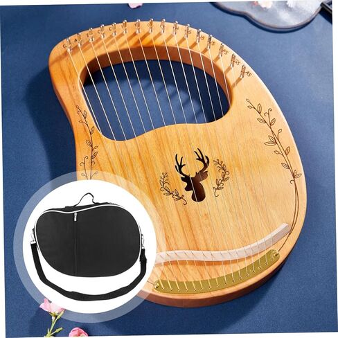 Gatuida Compact Portable Harp Lyre Storage Bag Sturdy Outdoor Carrying Case for 19-String and 16-String Lyres Music Instrument Cloth Bag Zipper Closure in Saudi Arabia