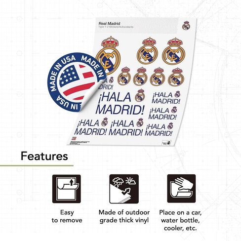 Desert Cactus Real Madrid FC Sticker Decal Vinyl Los Blancos Madridistas Soccer Laptop Water Bottle Car Scrapbook (Type 1-2) in Saudi Arabia