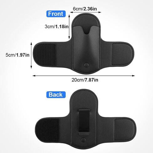 Stethoscope Holder Clip, Stethoscope Fixing Clip Portable PU Leather Holster for Physicians, Nurses(Black) in Saudi Arabia