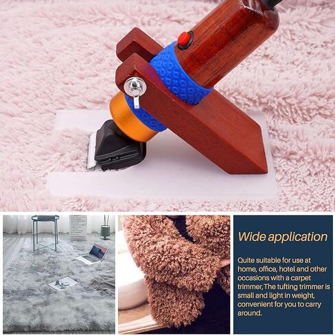 generic Professional Carpet Trimmer Guide & Stand Base - Stable Acrylic & Wood Stand for Electric Lawn Mowers, Carpet, Craft, Safe Design in Saudi Arabia