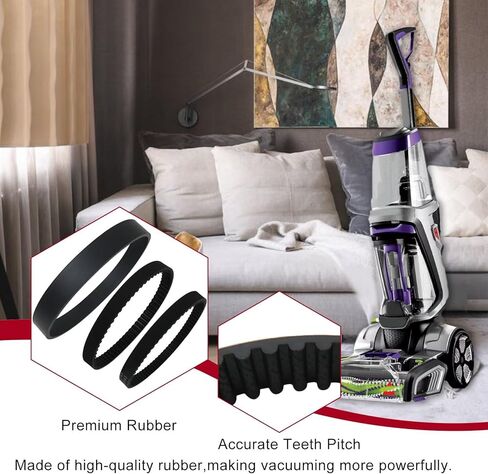 أحزمة بديلة لـ Bissell ProHeat 2X Revolution Pet Pro - تناسب موديلات 1986، 2007، 2007P - 3 عبوات (1611129، 1611130، 1606428) in Saudi Arabia