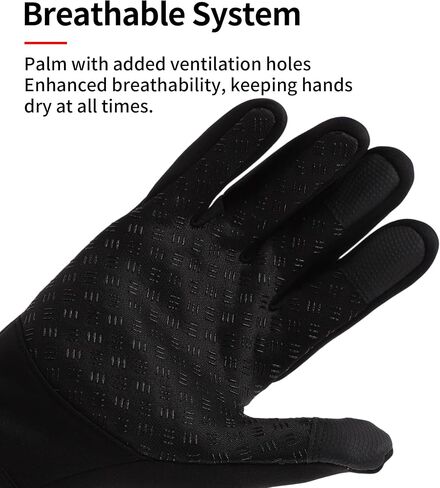 Winter Cycling Gloves Windproof Touchscreen Thermal Gloves Windproof Warm Bicycle Gloves 1 Pair in Saudi Arabia