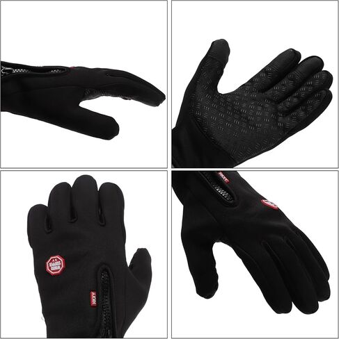 Winter Cycling Gloves Windproof Touchscreen Thermal Gloves Windproof Warm Bicycle Gloves 1 Pair in Saudi Arabia
