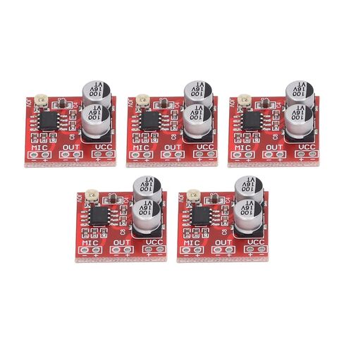 Keenso 5Pcs Electret Microphone Amplifier Module, LM386 Adjustable Gain, Easy to Use for DC4V-12V, Suitable for Microphone Enthusiasts in Saudi Arabia