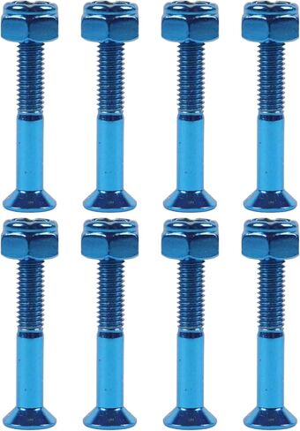 Dime Bag Skateboard Mounting Hardware Colorized Phillips Nuts and Bolts - Essential Parts to Mount Skateboard Trucks to Deck - Choose Size and Color in Kuwait