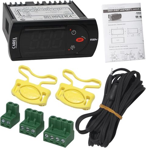 PJEZS0H100 Temperature Controller Digital Thermostat with Sensor Probe Compatible with Carel and All Refrigerator Types, 115V in Kuwait