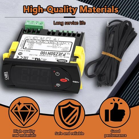 PJEZS0H100 Temperature Controller Digital Thermostat with Sensor Probe Compatible with Carel and All Refrigerator Types, 115V in Kuwait