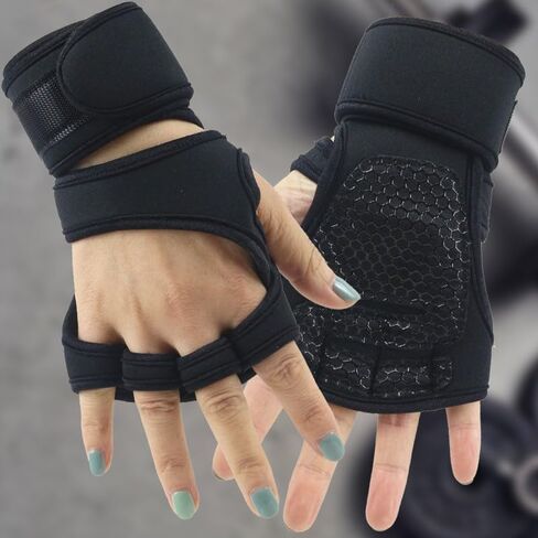 2Pcs Sport Weight Lifting Gloves for Men and Women,Full Palm Protection&Wrist Wraps, Workout Gloves for Gym,Dumbbell, Fitness, Weightlifting, Pull-ups in Saudi Arabia
