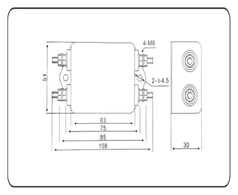 10A 250V مرشح AN-10A4HB عنصر تردد مرشح الضوضاء in Kuwait