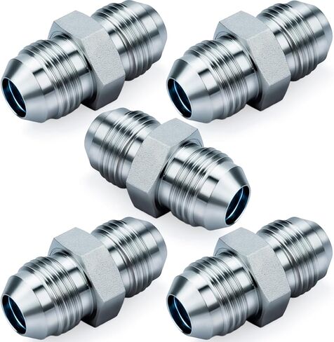 Straight Hydraulic Hose Adapter Fittings, 2403-06-06 3/8" Male JIC (9/16"-18 thread) x 3/8" Male JIC (9/16"-18 thread) SAE Connectors x 5 pack in Saudi Arabia