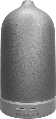 Grey Stone Essential Oil Diffuser – Ceramic Aromatherapy Diffuser with Ultrasonic Mist, LED Ambient Light & Auto Shut-Off for Home, Bedroom, Office in Saudi Arabia