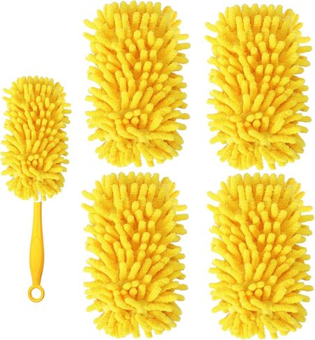 عبوة إعادة تعبئة غبار قابلة لإعادة الاستخدام من yicotira متوافقة مع غبار اليد swiffer - عبوات غبار شديدة التحمل 360 - منفضة مروحة سقف من الألياف الدقيقة لمقبض ممتد، 6 عبوات (المقبض غير متضمن) in Kuwait