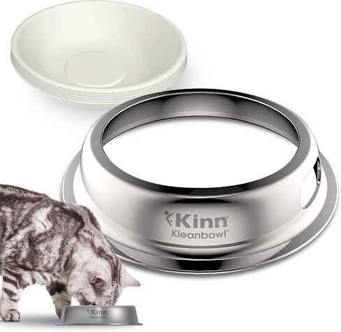 وعاء طعام القطط من كين ويسكر، وعاء طعام القطط القابل للتحلل والاستعمال مرة واحدة، وعاء ماء للقطط سعة 24 أونصة (50 عبوة)، وعاء القطط الصديق للقطط لأصحاب القطط الذين يحتاجون إلى الراحة والنظافة في وعاء الحيوانات الأليفة in Kuwait