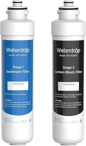 Waterdrop W281 Water Filters for Water Coolers, Replacement for Avalon® branded Bottleless Water Coolers Filters, 1,500 Gallon Extended Lifespan, More Pure Enjoyment, 2 Counts (1 Set) in Saudi Arabia