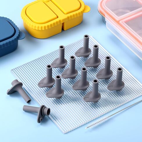 12pcs Replacement Bite Valve for Zak Designs Kelso 15oz, BPA-Free Mouth Piece Silicone Mouthpiece Lid Parts with Cleaning Brush Reusable Straw Cup Accessories Compatible with Zak (Gray) in Saudi Arabia
