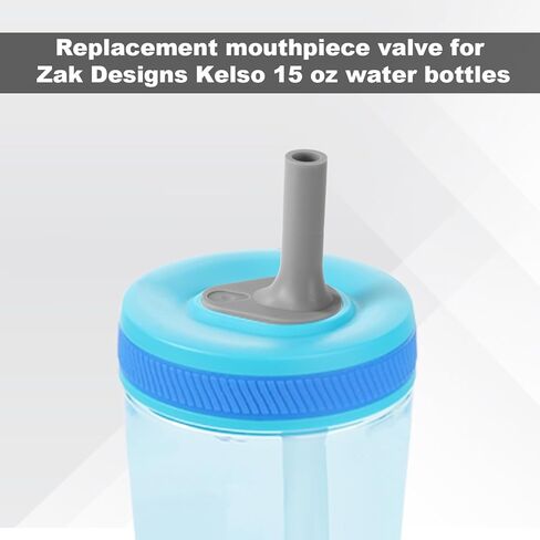 12pcs Replacement Bite Valve for Zak Designs Kelso 15oz, BPA-Free Mouth Piece Silicone Mouthpiece Lid Parts with Cleaning Brush Reusable Straw Cup Accessories Compatible with Zak (Gray) in Saudi Arabia
