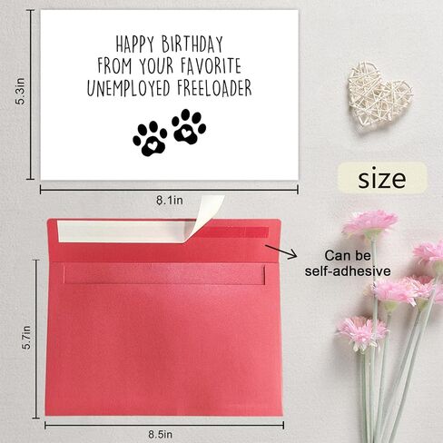 Funny Birthday Card for Dog Mom Dog Dad, Cool Gifts from Dog or Cat, Happy Birthday Card for Boyfriend Girlfriend Pet Parent in Kuwait