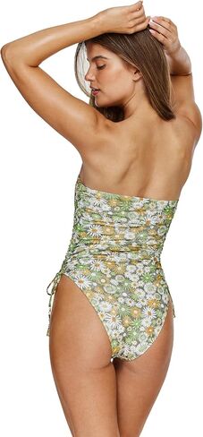 Gottex Flirtt Bandeau One Piece- Floral Mesh Fabric, Adjustable Sides & Straps, Removable Soft Cups, Front & Back Lining in Saudi Arabia