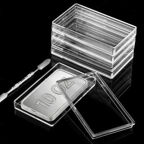 Silver Bar Holder, 10oz Silver Bar Capsule Storage 5Pcs Bar Capsule Container for 10 Ounce Silver Bar in Kuwait