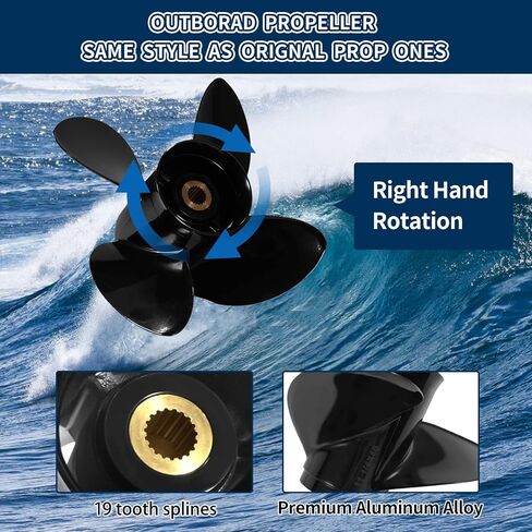 14'' X 21'' fit Volvo Penta SX Drive Engines 130-300 HP OEM Upgrade Aluminum Outboard Propeller NO.3587524 4 Blades 19 Spline Tooth,RH in Kuwait