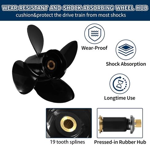 14'' X 21'' fit Volvo Penta SX Drive Engines 130-300 HP OEM Upgrade Aluminum Outboard Propeller NO.3587524 4 Blades 19 Spline Tooth,RH in Kuwait