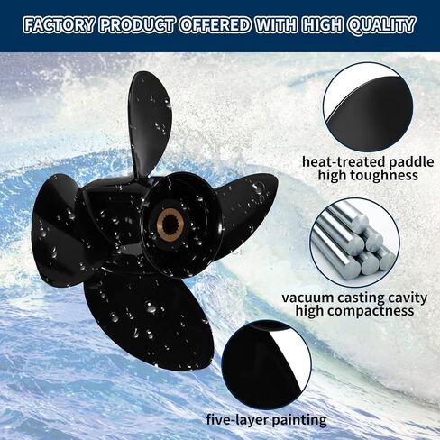 14'' X 21'' fit Volvo Penta SX Drive Engines 130-300 HP OEM Upgrade Aluminum Outboard Propeller NO.3587524 4 Blades 19 Spline Tooth,RH in Kuwait