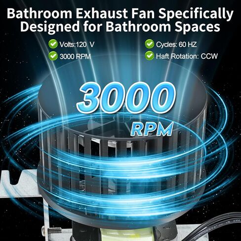 S89222000 Motor Assembly - Super Quiet & High Airflow Upgrade Replacement for 9417, 9417D, 9417DN, 9427, 9427N, 9427P, VH9417, VH9417D, VH9427, VH9427P - Ideal for Ventilation Fans & Air Systems in Kuwait